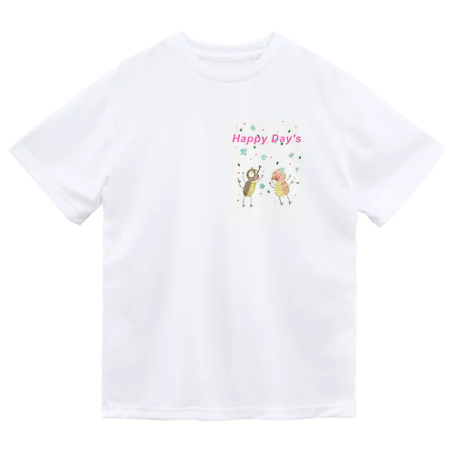 Happy Day！フラワー・カブトムシ ドライTシャツ