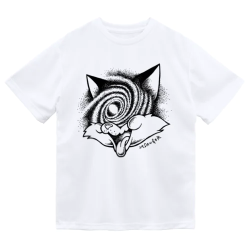 渦巻銀河の猫 ドライTシャツ