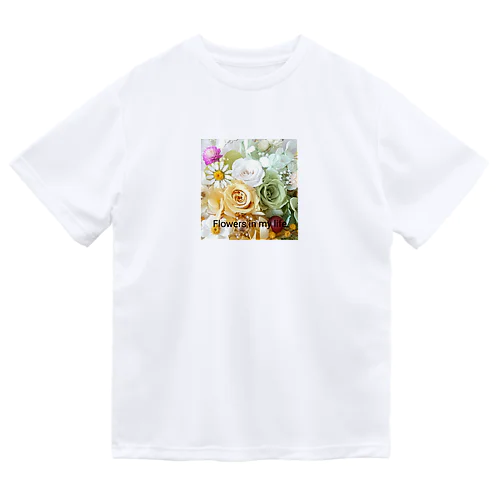 レモンイエローとアップルグリーン　ロゴ入り Dry T-Shirt