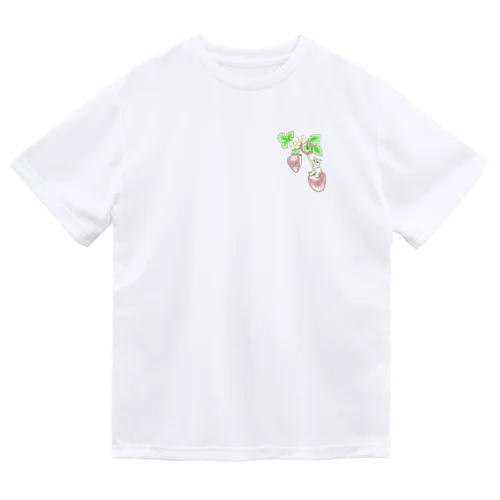 いちご猫ちゃんぶら下がりバージョン Dry T-Shirt