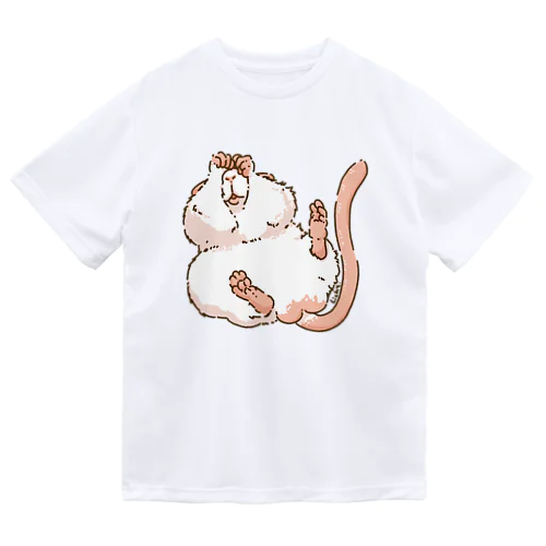 あおむけラットちゃん01 ドライTシャツ