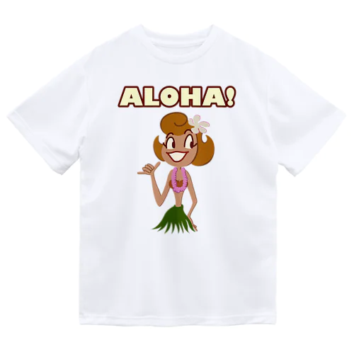 ALOHA Hula Girl ドライTシャツ