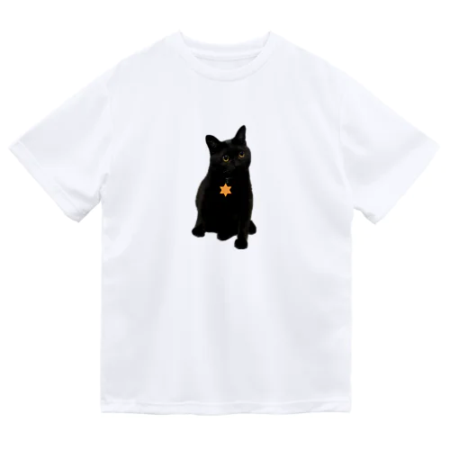 黒猫のkey ドライTシャツ