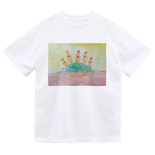 亀と一緒に楽しい気分 Dry T-Shirt