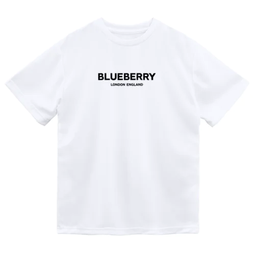 BLUEBERRY LONDON ENGLAND-ブルーベリー ロンドン イングランド- 胸面配置 黒ロゴ ドライTシャツ