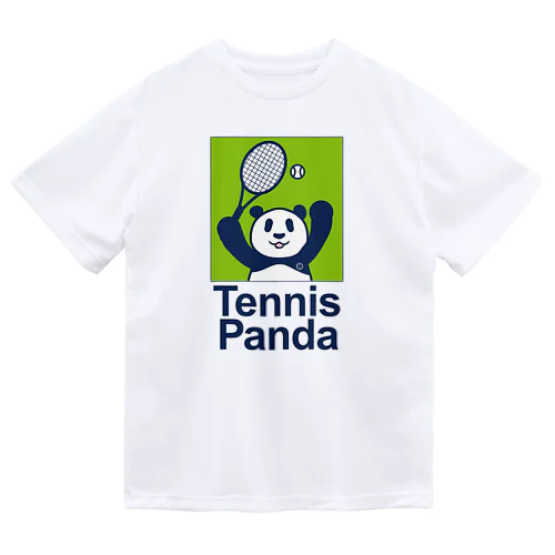 パンダ・テニス・TENNIS・アイテム・デザイン・ラケット・ガット・イラスト・スポーツ・Tシャツ・サーブ・かっこいい・かわいい・選手・画像・ボール・王子・絵・オリジナル（C） ドライTシャツ