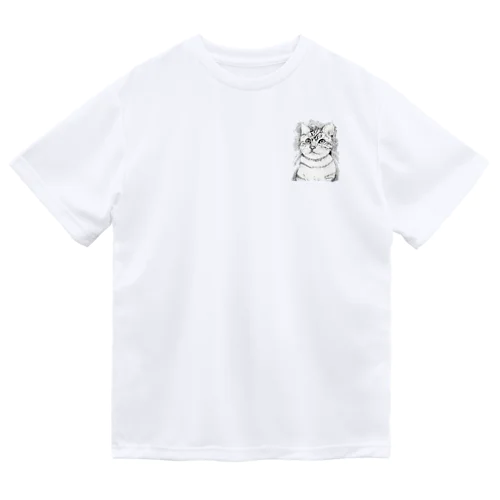アート猫　モノクロ　 Dry T-Shirt