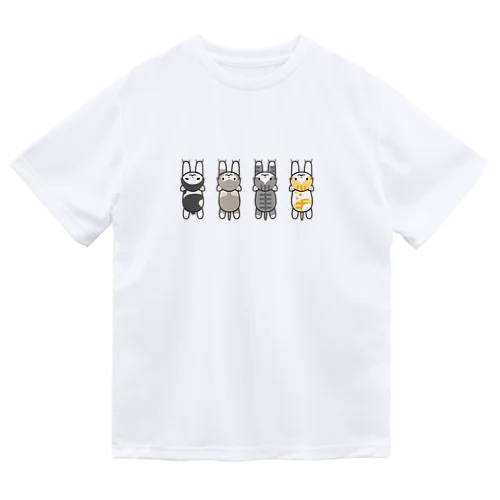 ４匹の子猫ドライTシャツ ドライTシャツ
