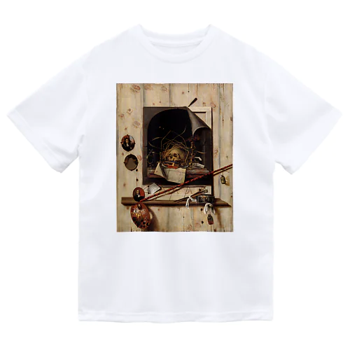 ヴァニタス画のあるアトリエの壁 / Trompe l'oeil with Studio Wall and Vanitas Still Life Dry T-Shirt