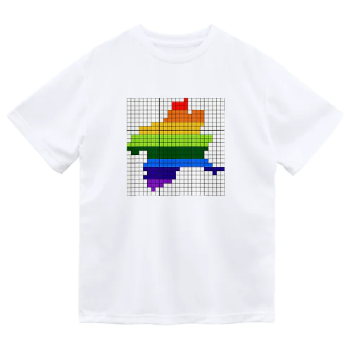 ドット絵ぐんま24 レインボー ドライTシャツ