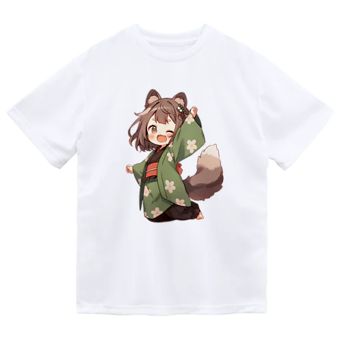 たぬっぺ (Tanuppe) ver.1　狸の神様、たぬき、タヌキ ドライTシャツ