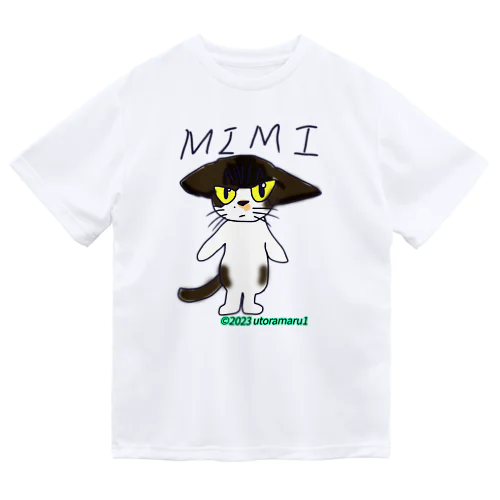 イカ耳にゃんこ ドライTシャツ