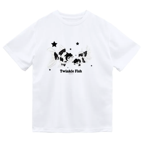 Twinkle fish白黒 ドライTシャツ