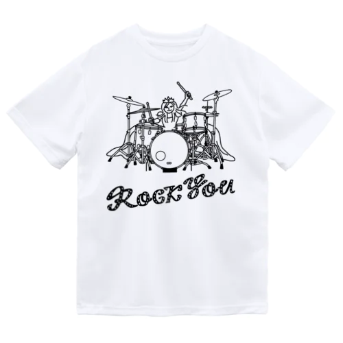 【new】ROCK YOU! (ロックユー！) 黒線ver. ドライTシャツ