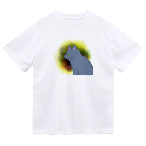 グレーの猫 Dry T-Shirt