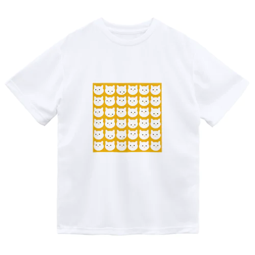 Dot Cat Daily_Square（イエロー） ドライTシャツ