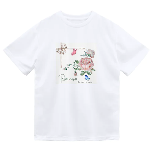 薔薇のギフトと蝶 Dry T-Shirt