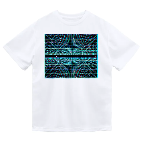 遠近グリッドのネオン宇宙 Dry T-Shirt