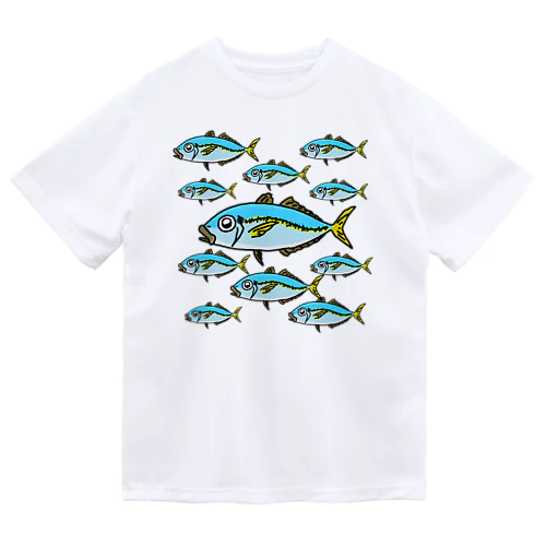 鯵の魚群 ドライTシャツ