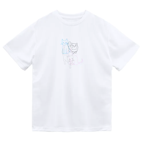 ねこ ドライTシャツ