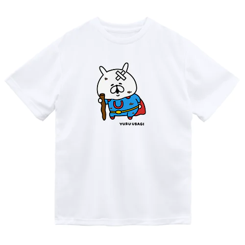 スーパーヒーロー☆ゆるうさぎ　ボロボロ～ ドライTシャツ