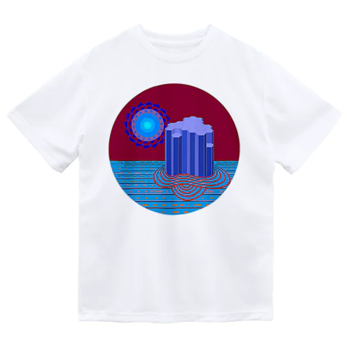 柱状節理(夜) ドライTシャツ