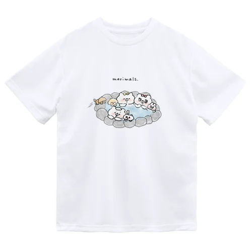 marimals.みんなで温泉(背景なし) ドライTシャツ