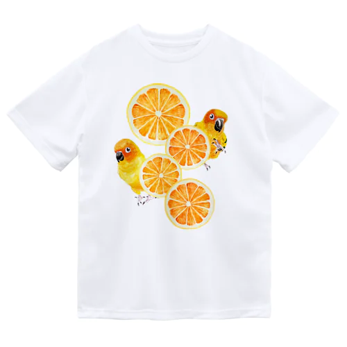 059 コガネメキシコインコと柑橘A Dry T-Shirt