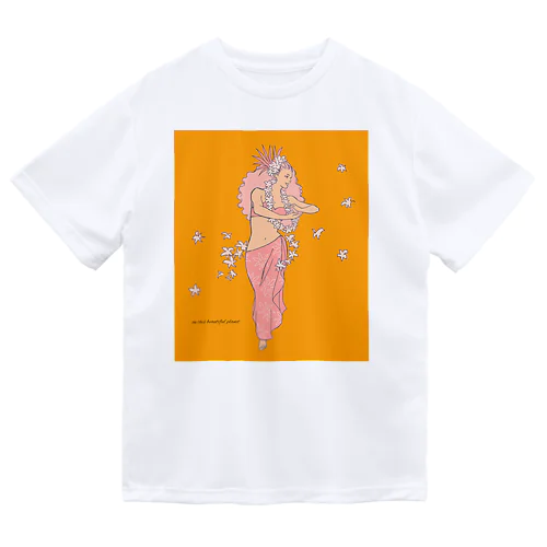 タヒチアンダンサー（オレンジ）｜Ori Tahiti Lady ドライTシャツ