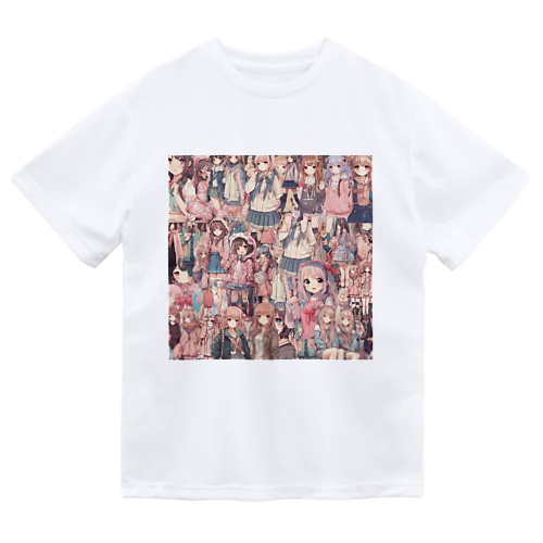 fluffy pink girls world ドライTシャツ