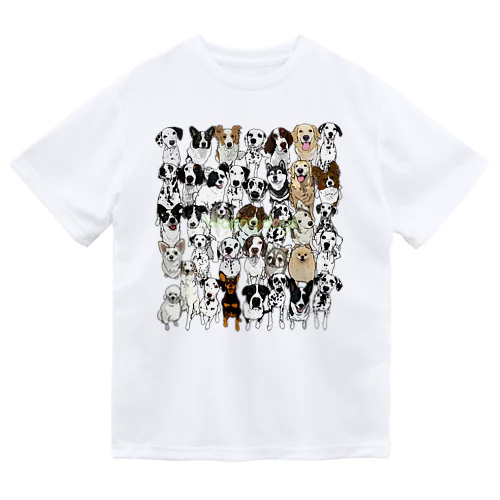 Waiting dogs  ドライTシャツ