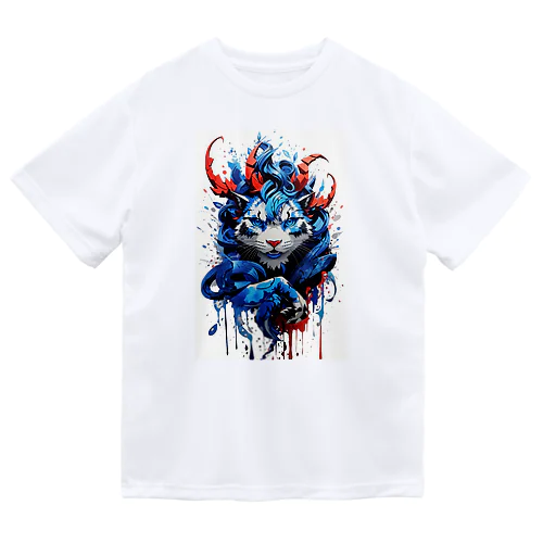 ブルーラインライオンPAINtver01 ドライTシャツ