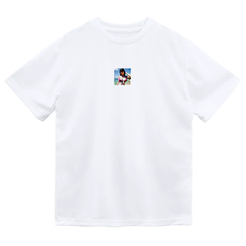 夏のビーチのハイビスカスちゃん Dry T-Shirt