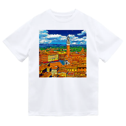イタリア シエナの街並み Dry T-Shirt
