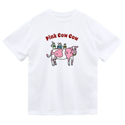 PINK  COW COW Dry T-Shirt