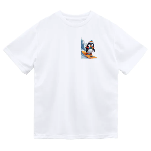 ペンギンの冒険スノーボードパーティ ドライTシャツ