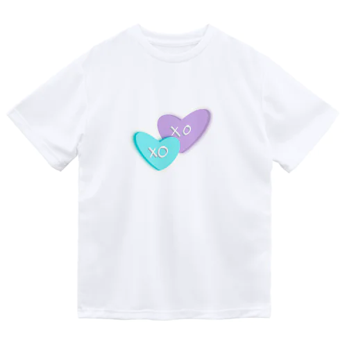 xoxo シンプル　ハート　デサイン ドライTシャツ