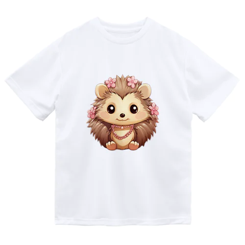 可愛いハリネズミ ドライTシャツ