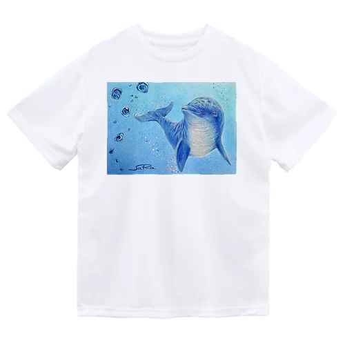 色鉛筆のイルカさん Dry T-Shirt