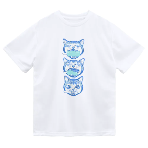 ガリガリニャン×3 ドライTシャツ