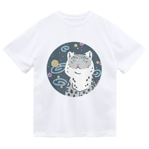 宇宙ユキヒョウ ドライTシャツ