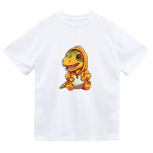 パーカーを着たティラノサウルス ドライTシャツ