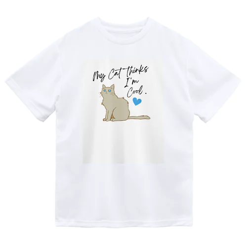 碧い瞳の猫のイラストグッズ Dry T-Shirt