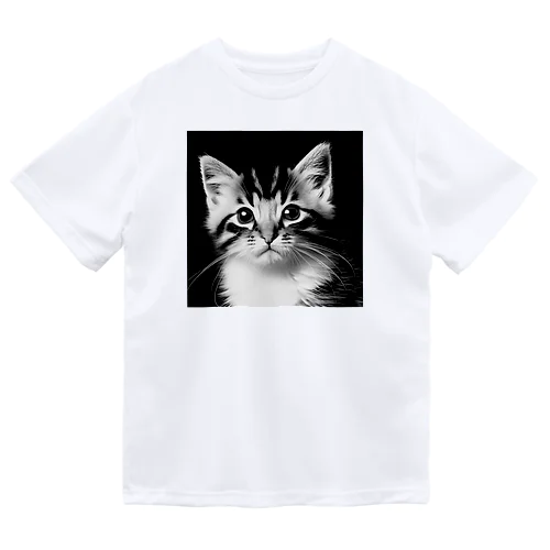 ねこ ぐっず 2 (モノクロ) ドライTシャツ