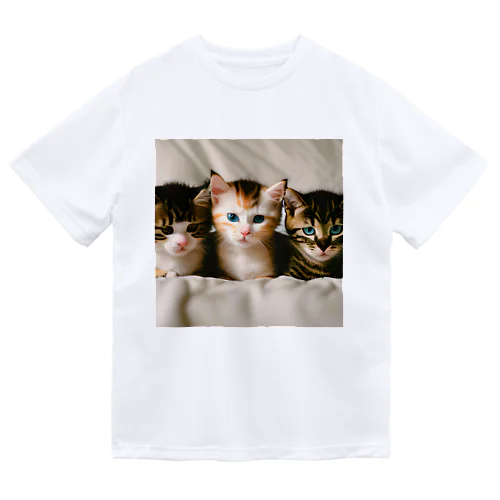 3匹の子猫の魔法で毎日が特別な日に ドライTシャツ