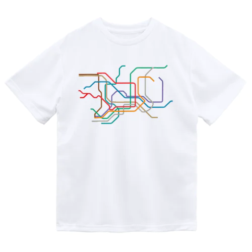 東京メトロ路線図-TOKYO METRO-東京地下鉄路線図- Dry T-Shirt