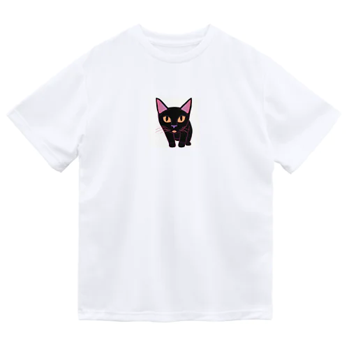 黒猫 ドライTシャツ