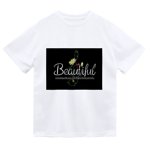 BEAUTIFUL FLOWER (黒) ドライTシャツ