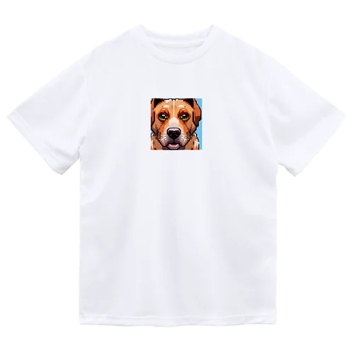 ドット絵の犬 ドライTシャツ