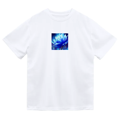 幻想的なブルーフラワー Dry T-Shirt